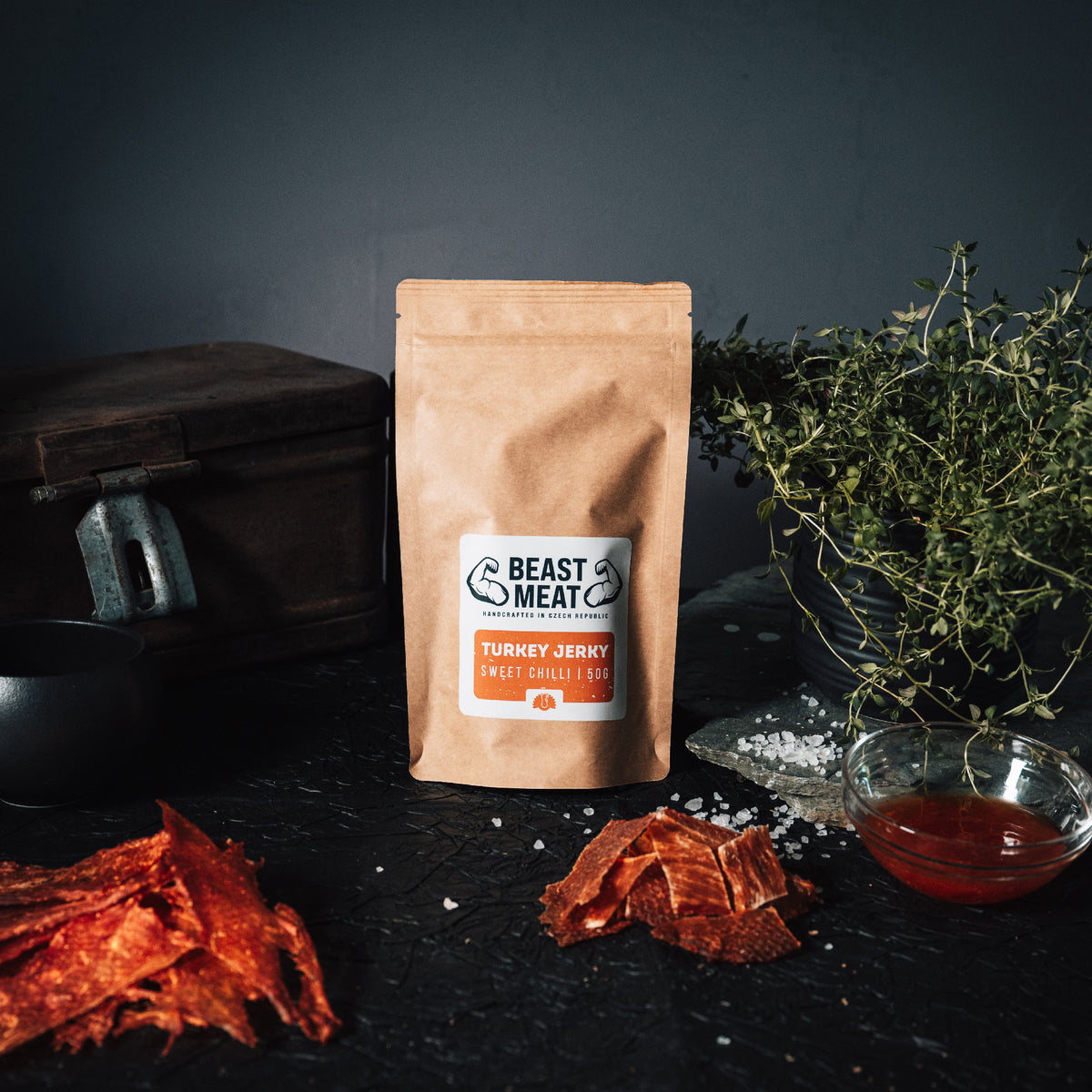 Krůtí jerky - Sweet chilli 50g