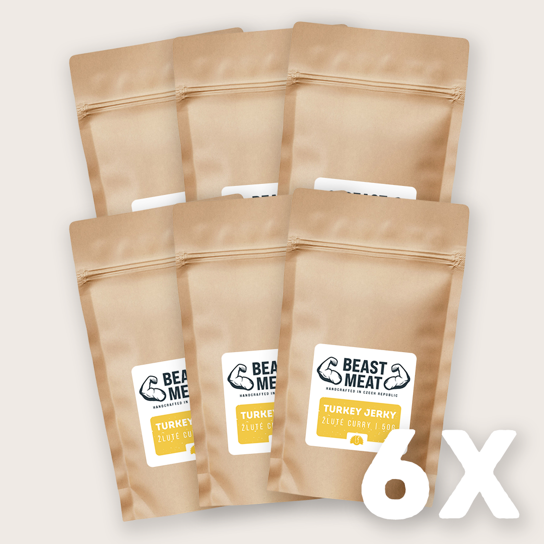 Výhodný set Krůtí jerky - Žluté curry