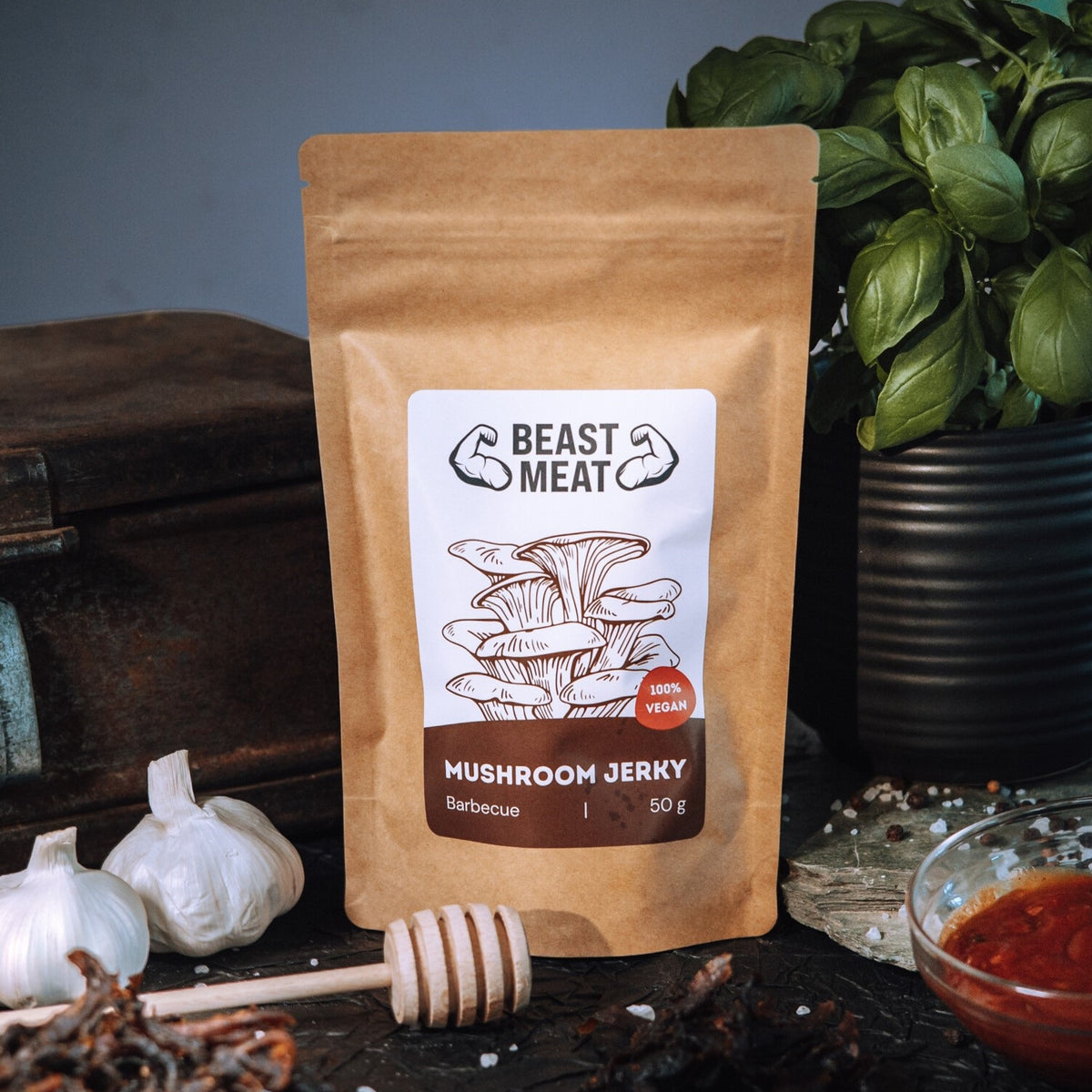 Houbové jerky - Hlíva Barbecue 50g