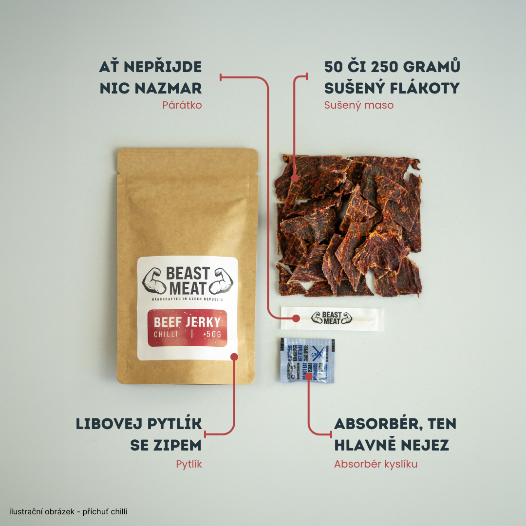 Hovězí jerky - Česnek
