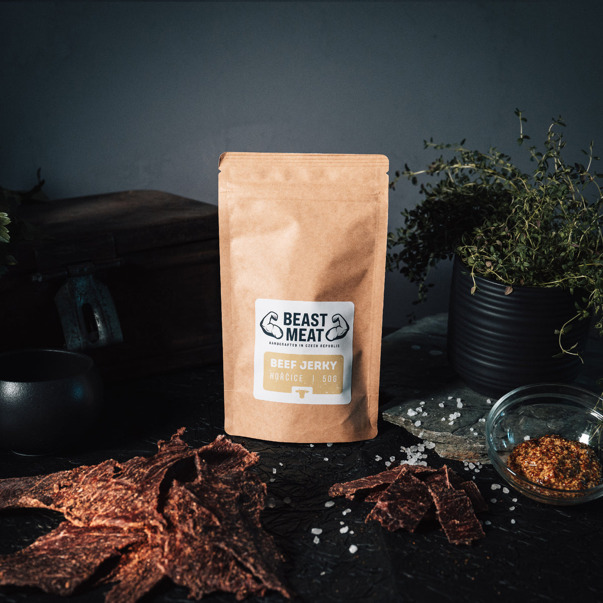 Hovězí jerky - Hořčice